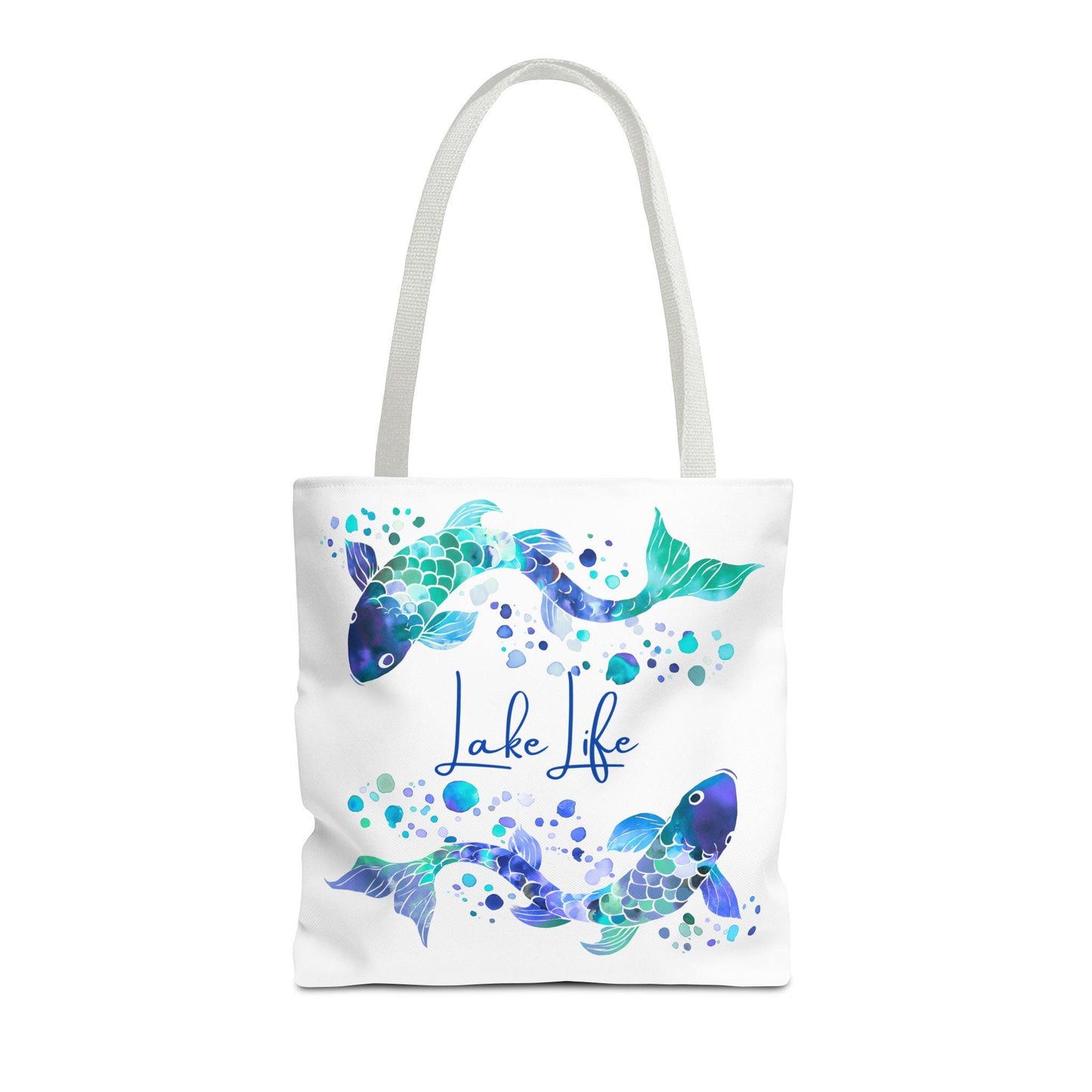Personalized Lake Life Tote with Blue Fish