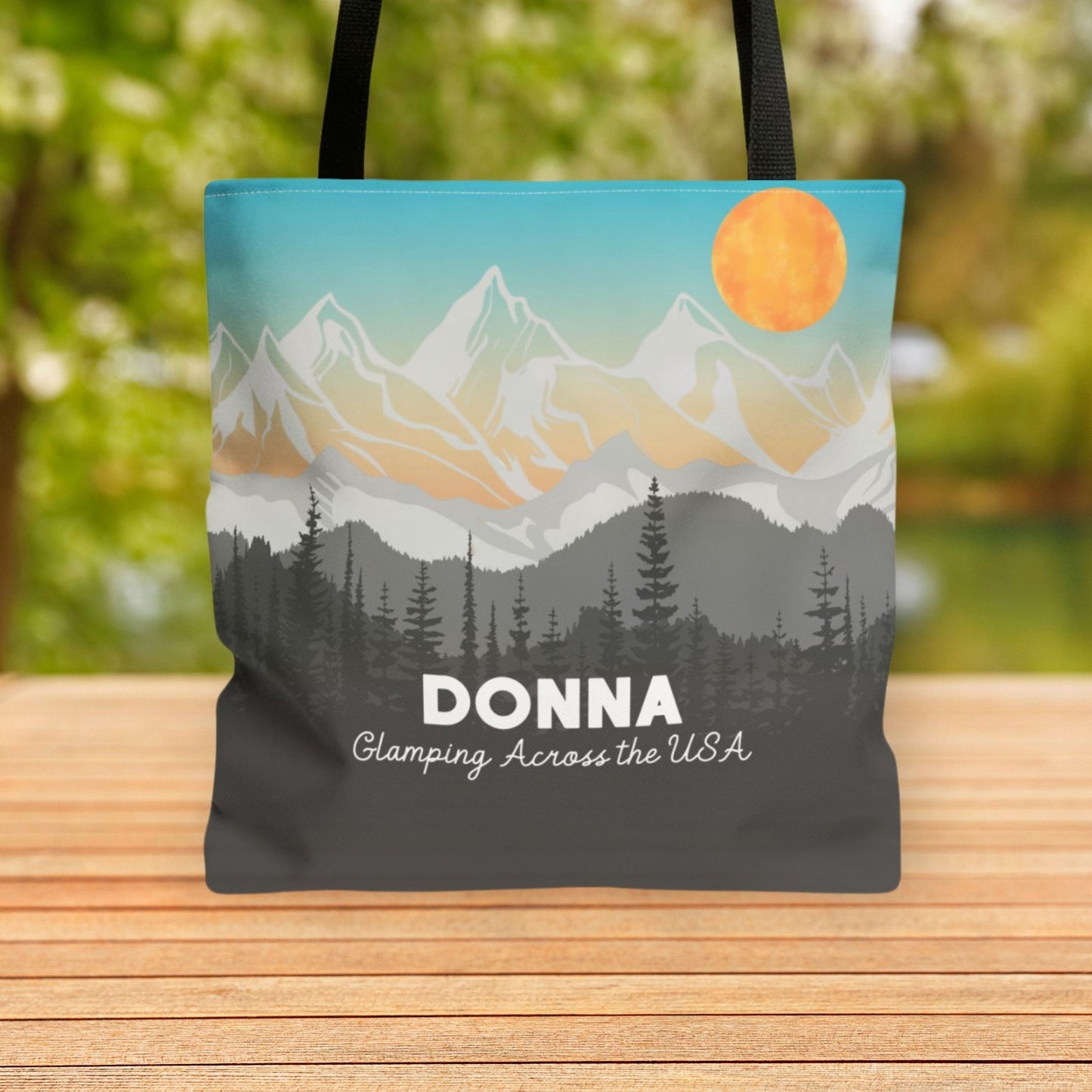 Personalized Rocky Mountain Vacation Tote Bag