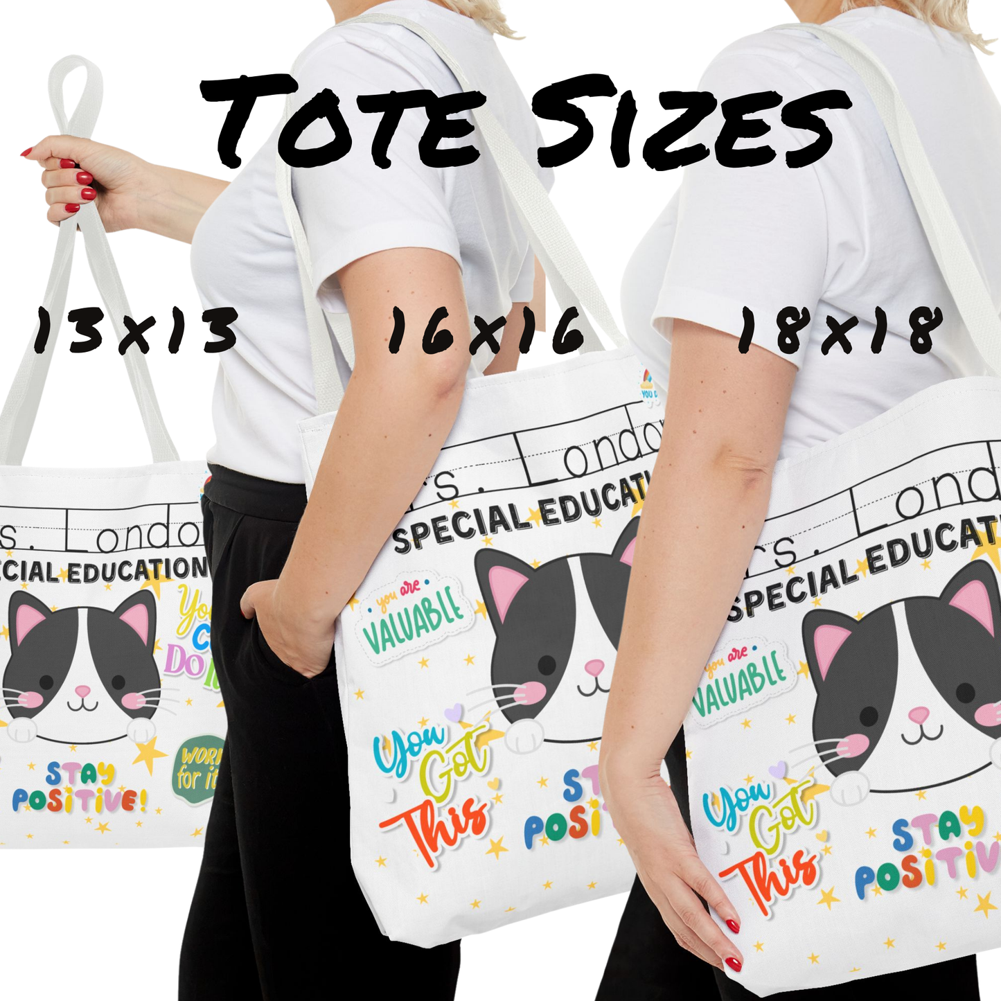 Personalized Special Education Teacher Tote Bag