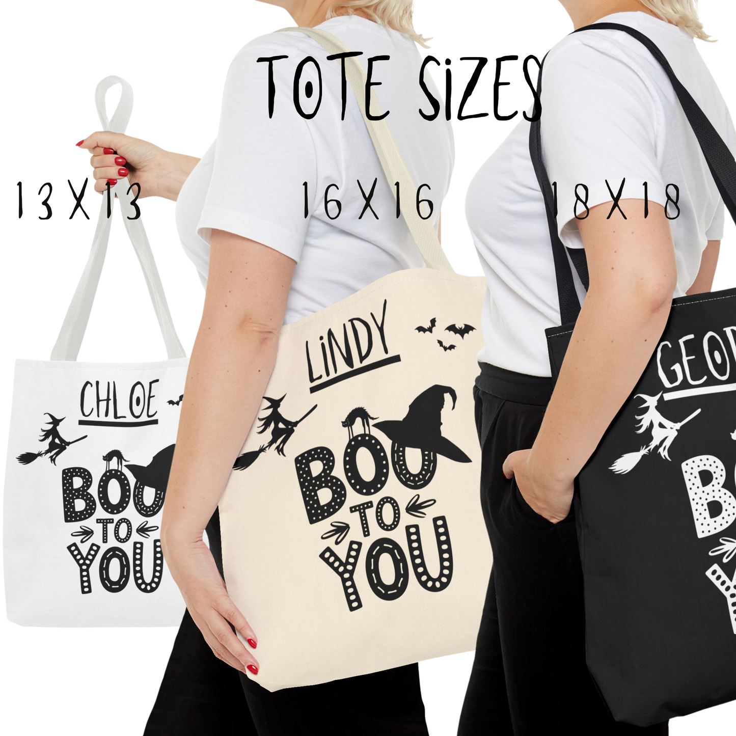 Personalized Witchy Boo To You Halloween Tote Bag
