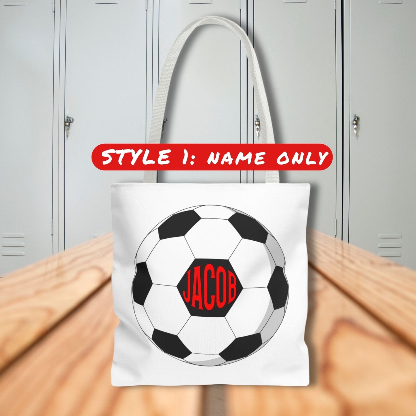Personalized Soccer Tote Bag: Custom Name & Team Colors
