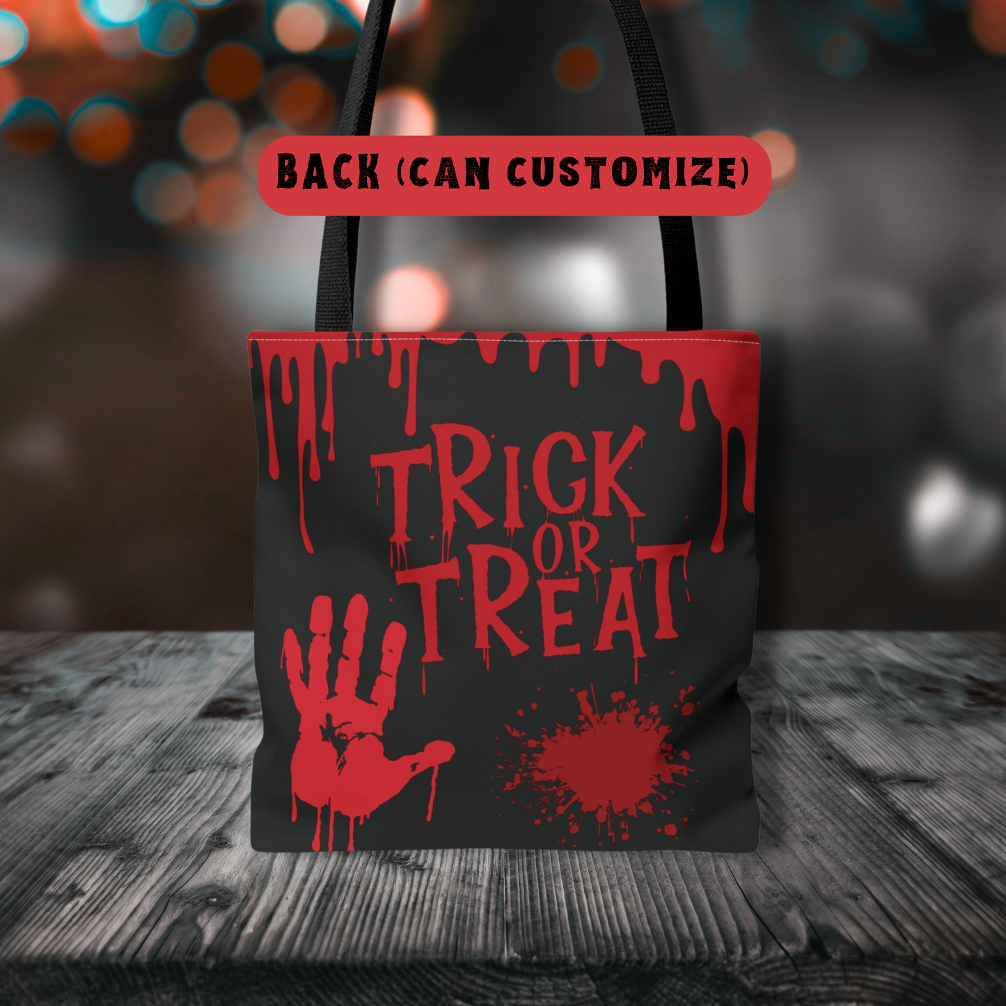 Personalized Bloody Halloween Trick or Treat Bag