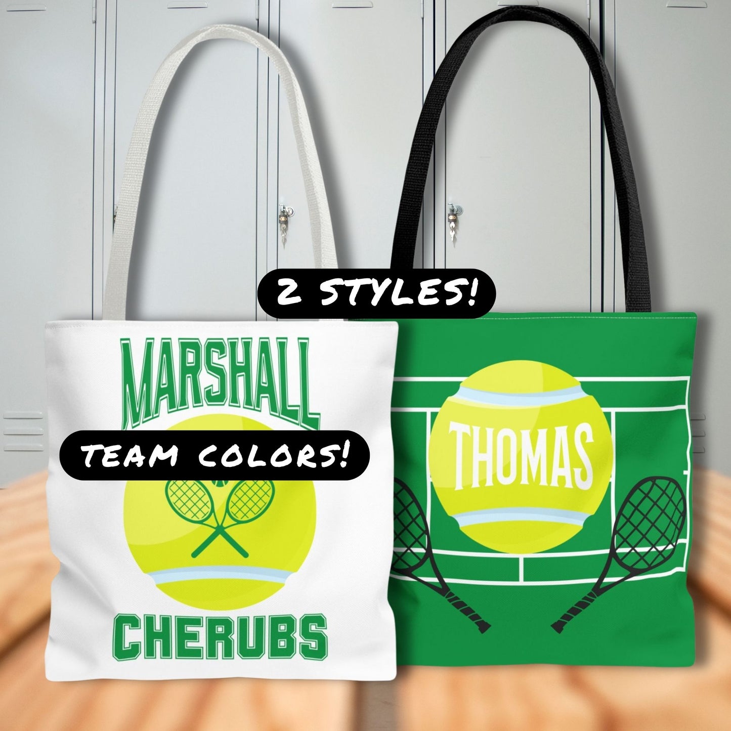 Personalized Tennis Tote Bag: Custom Name & Team Colors