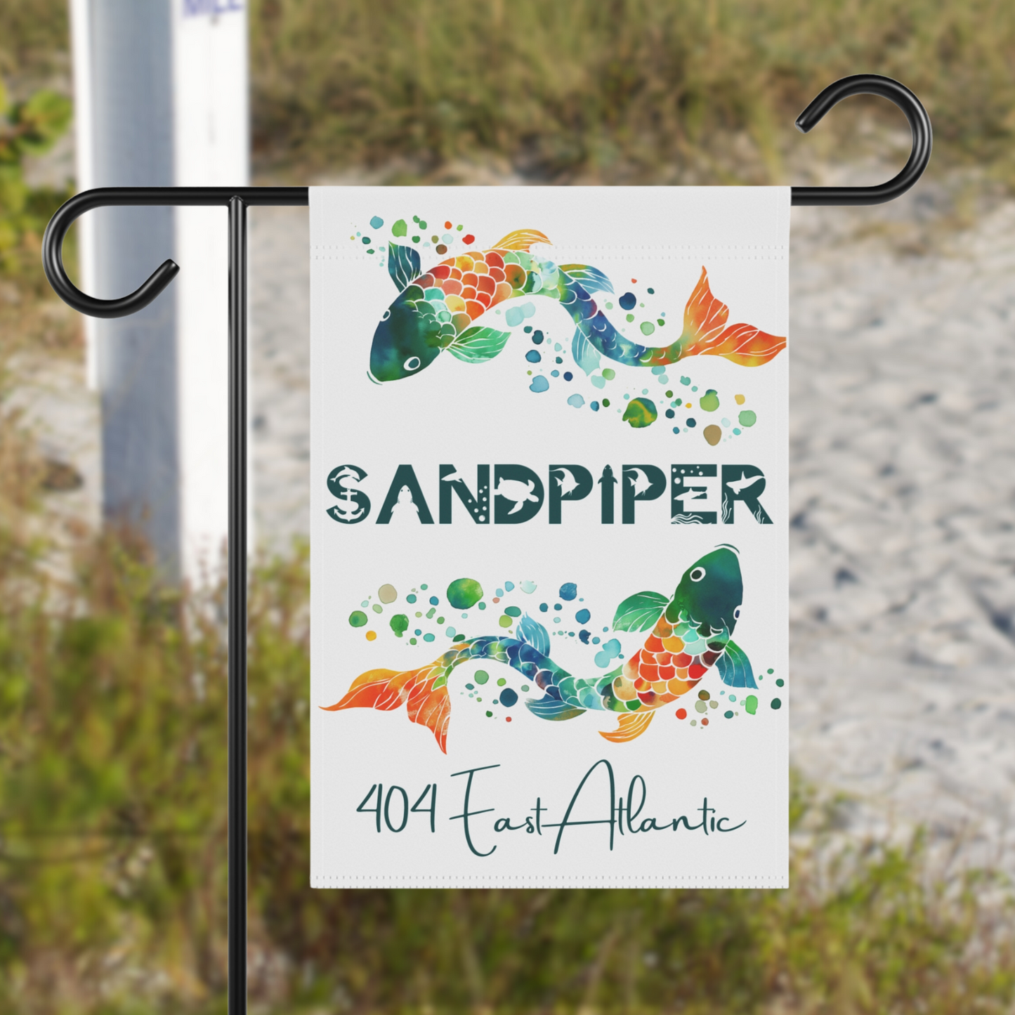 Personalized Fish Yard Flag - Stand NOT Included