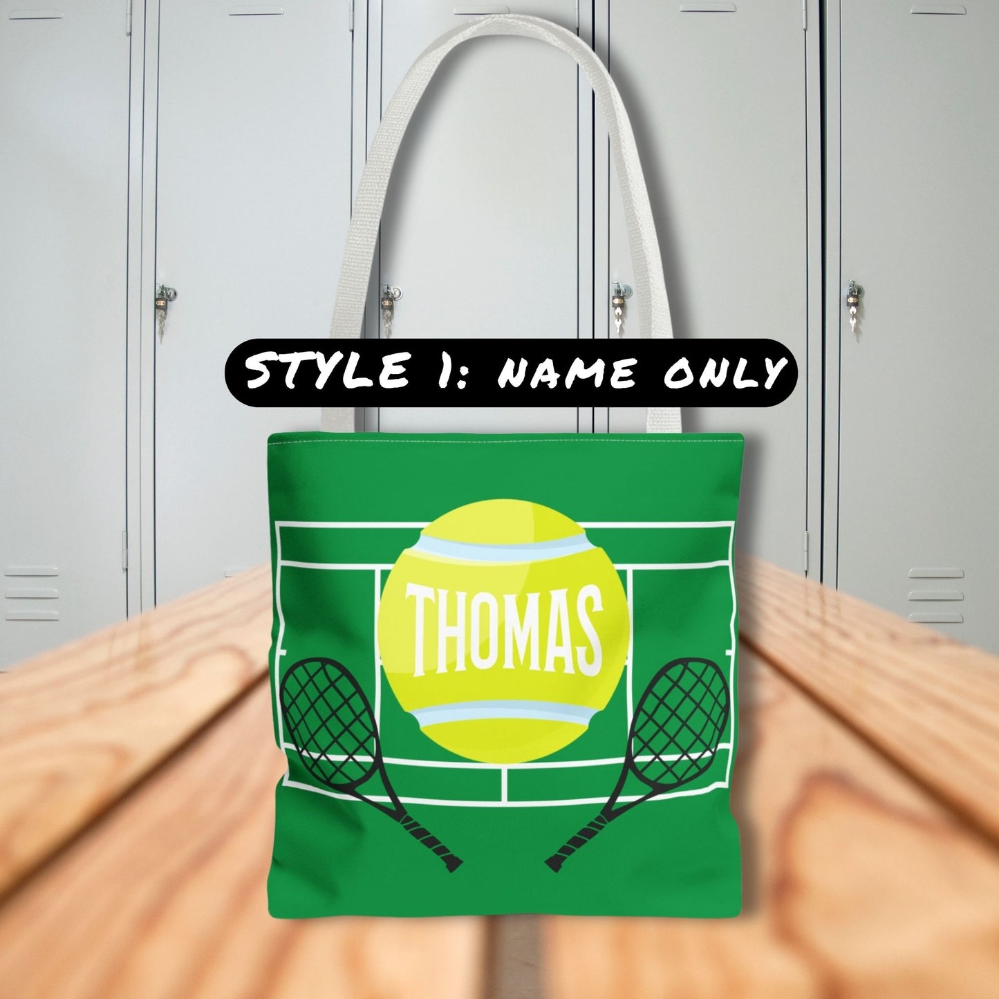 Personalized Tennis Tote Bag: Custom Name & Team Colors