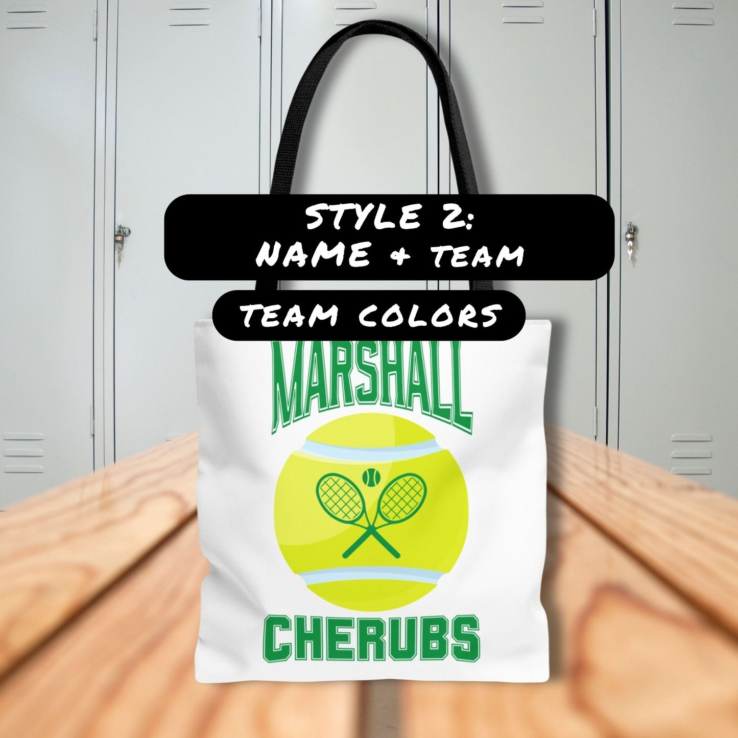 Personalized Tennis Tote Bag: Custom Name & Team Colors