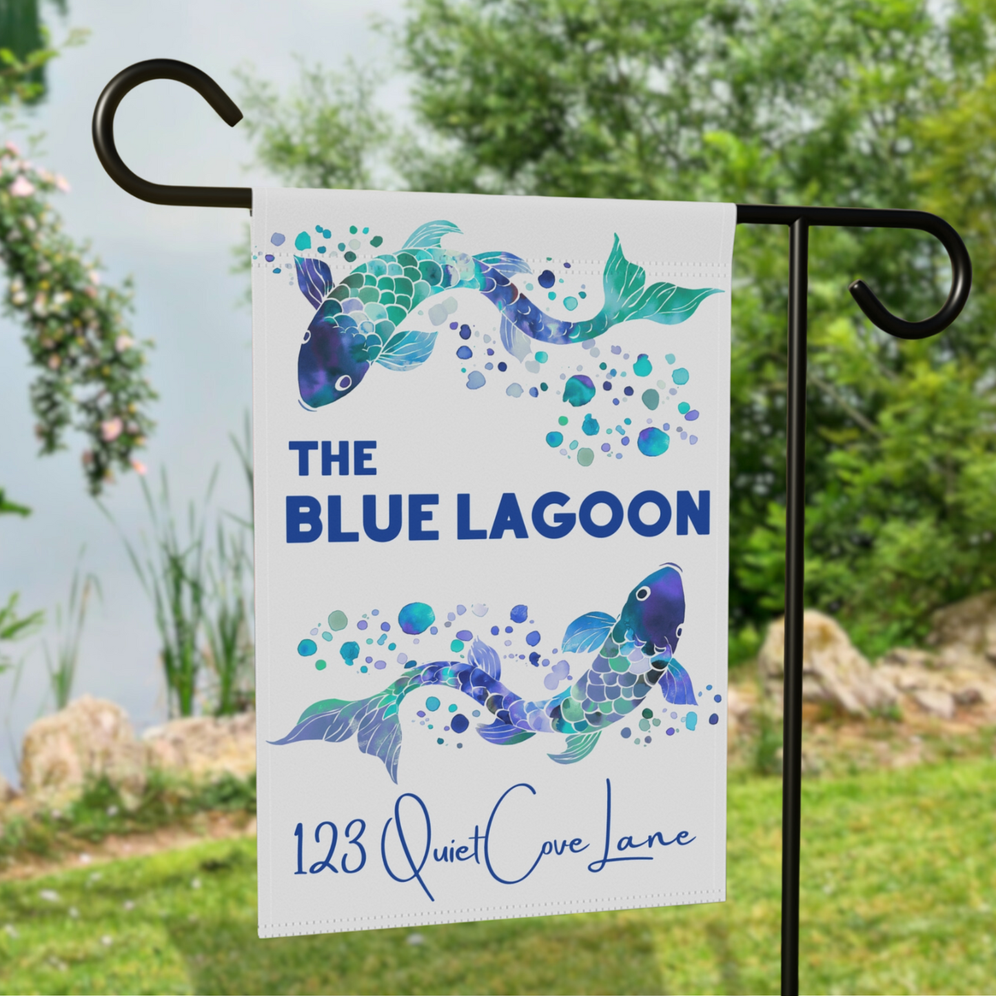 Personalized Fish Yard Flag - Stand NOT Included
