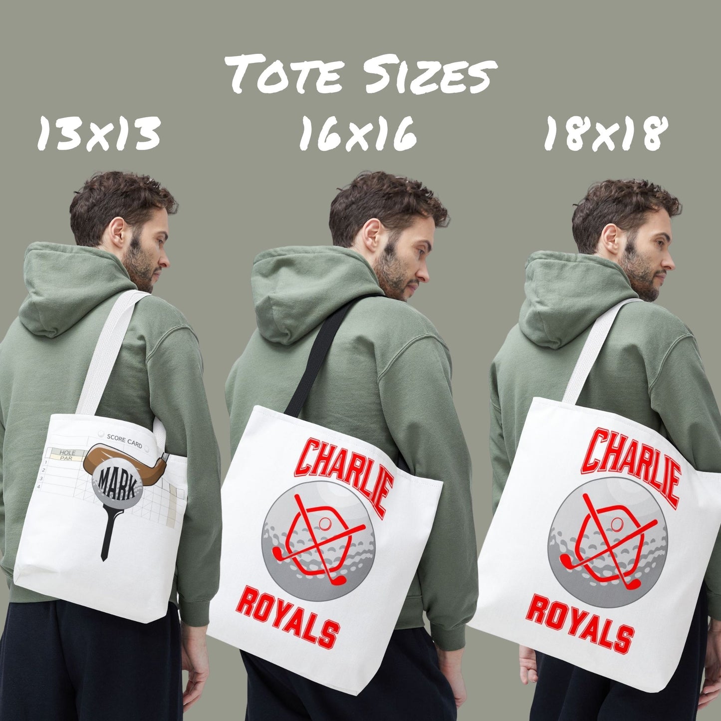 Personalized Golf Tote Bag: Custom Name & Team Colors