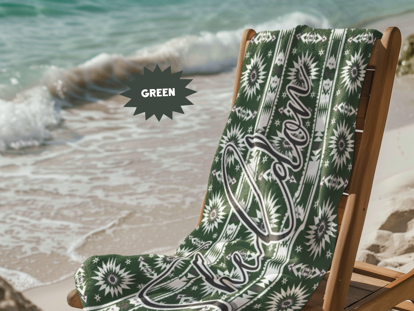 Custom Beach Towel: Personalized Southwest Towel - 6 Designs