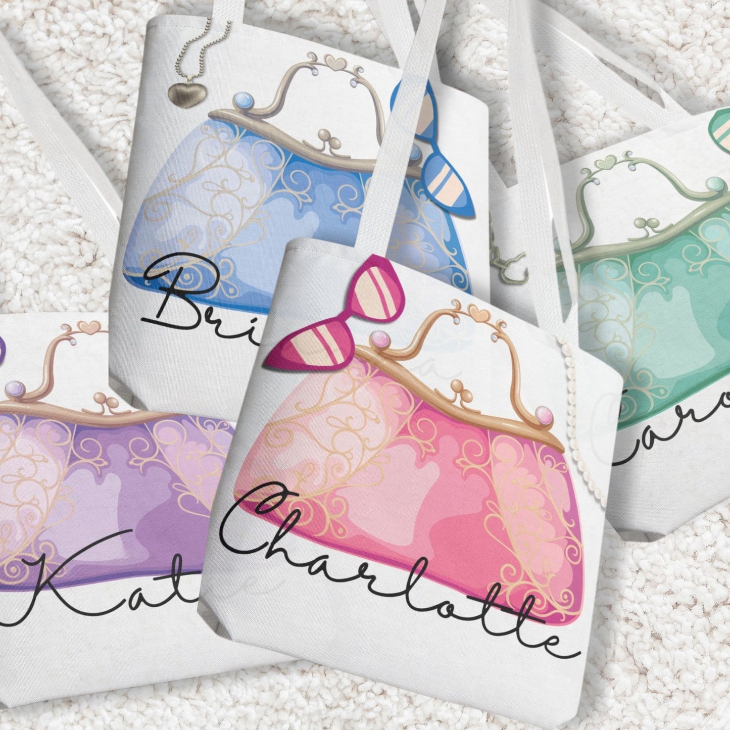 Personalized Princess Tote Bag in 4 Designs