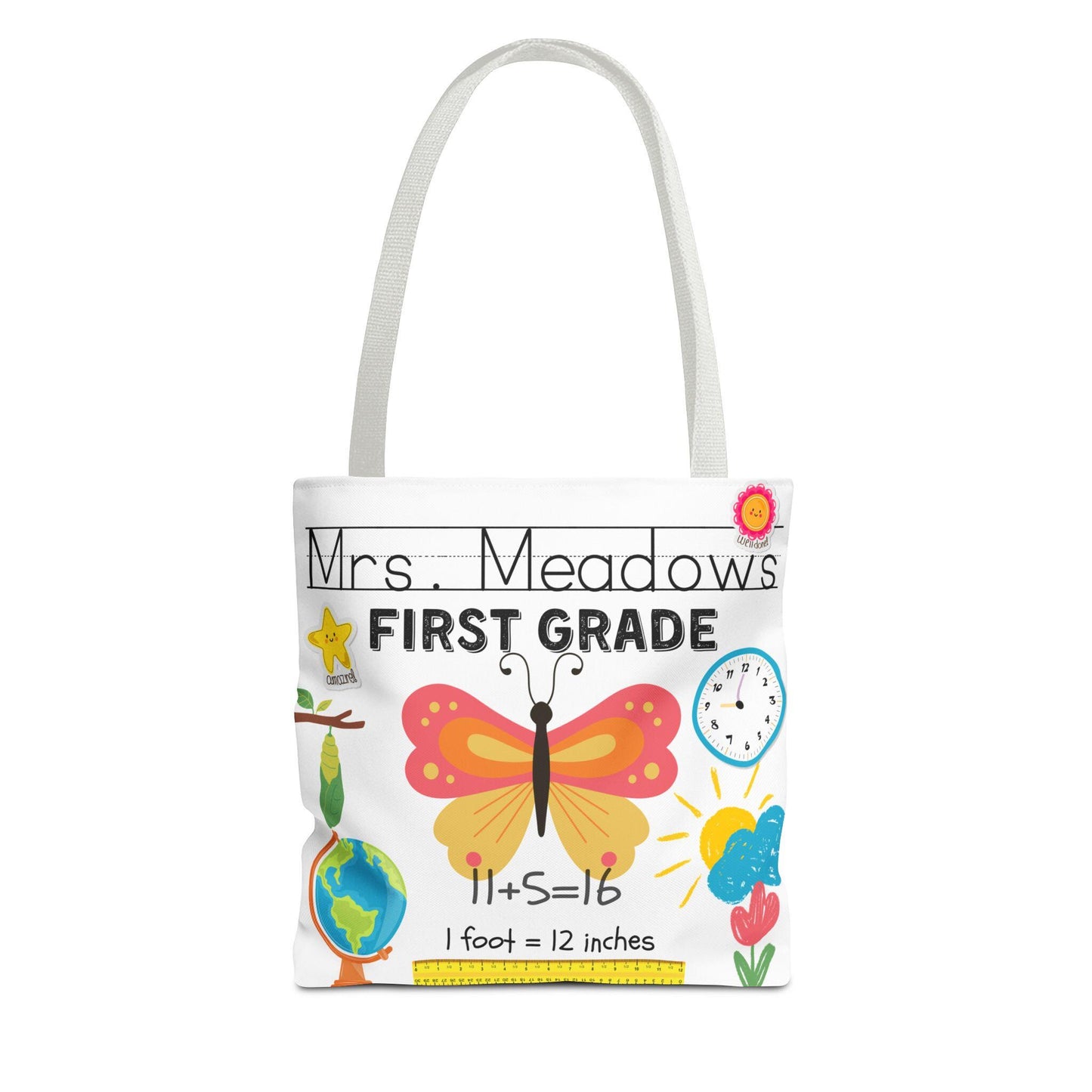 Personalized First Grade Teacher Tote Bag