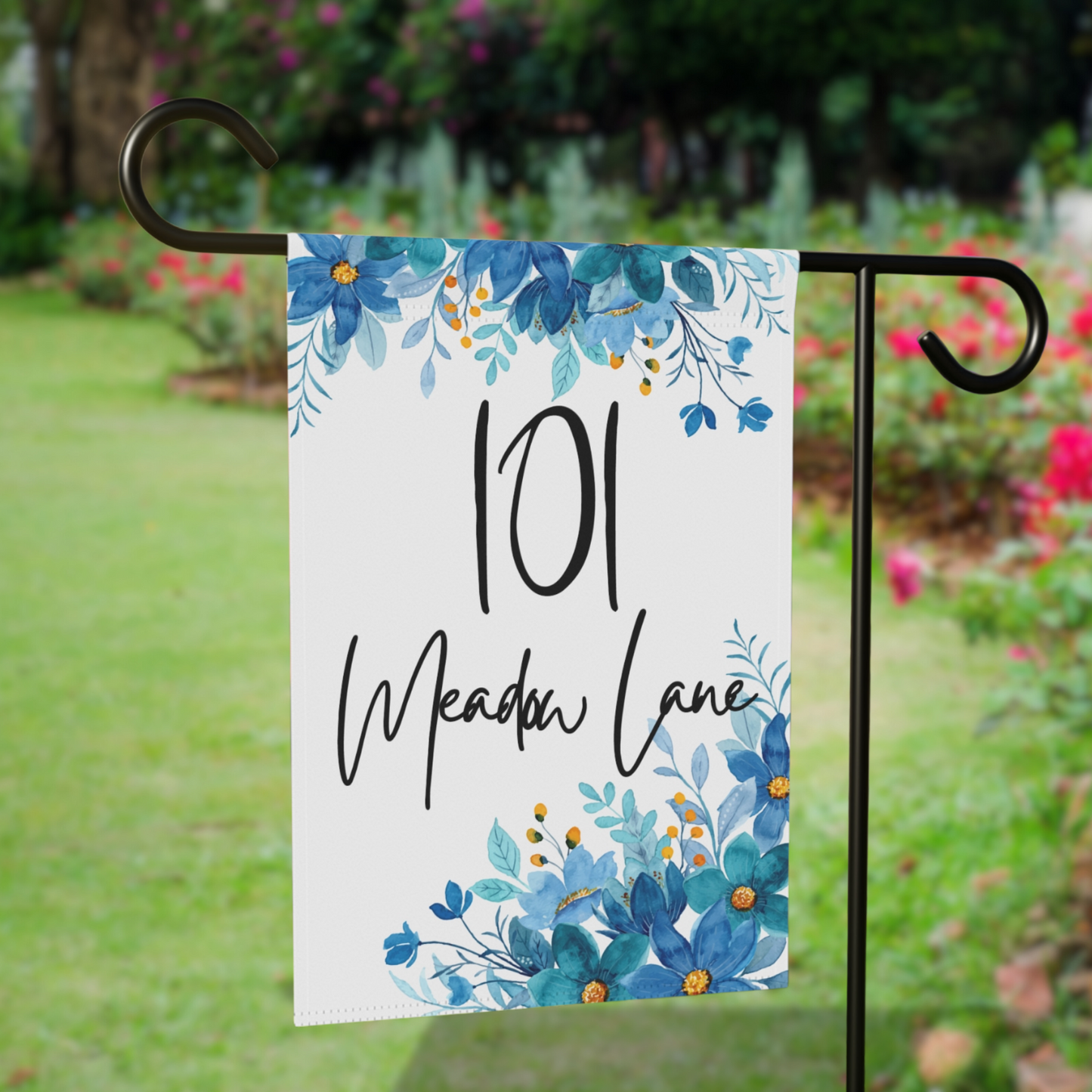 Personalized Wildflower Yard Flag - Stand NOT Included