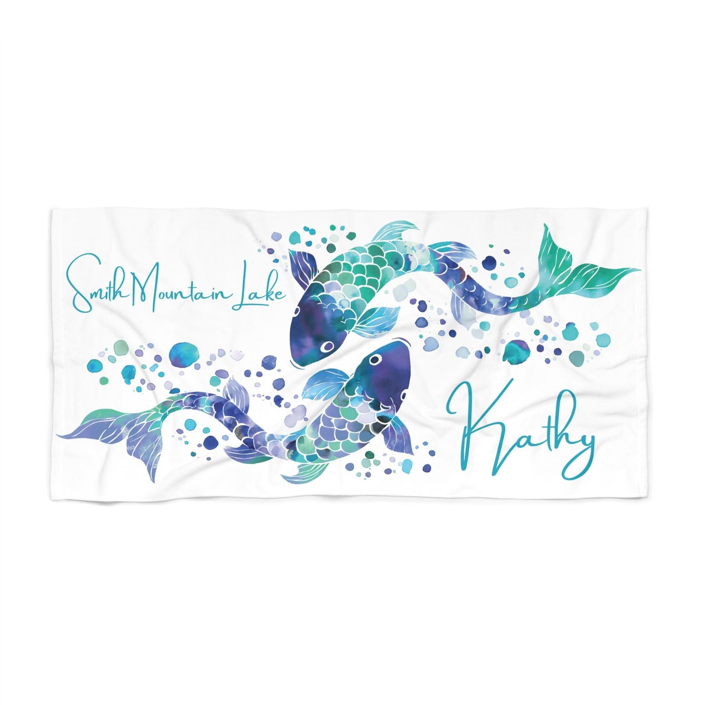 Personalized Beach Towel: Custom Pisces Fish Design