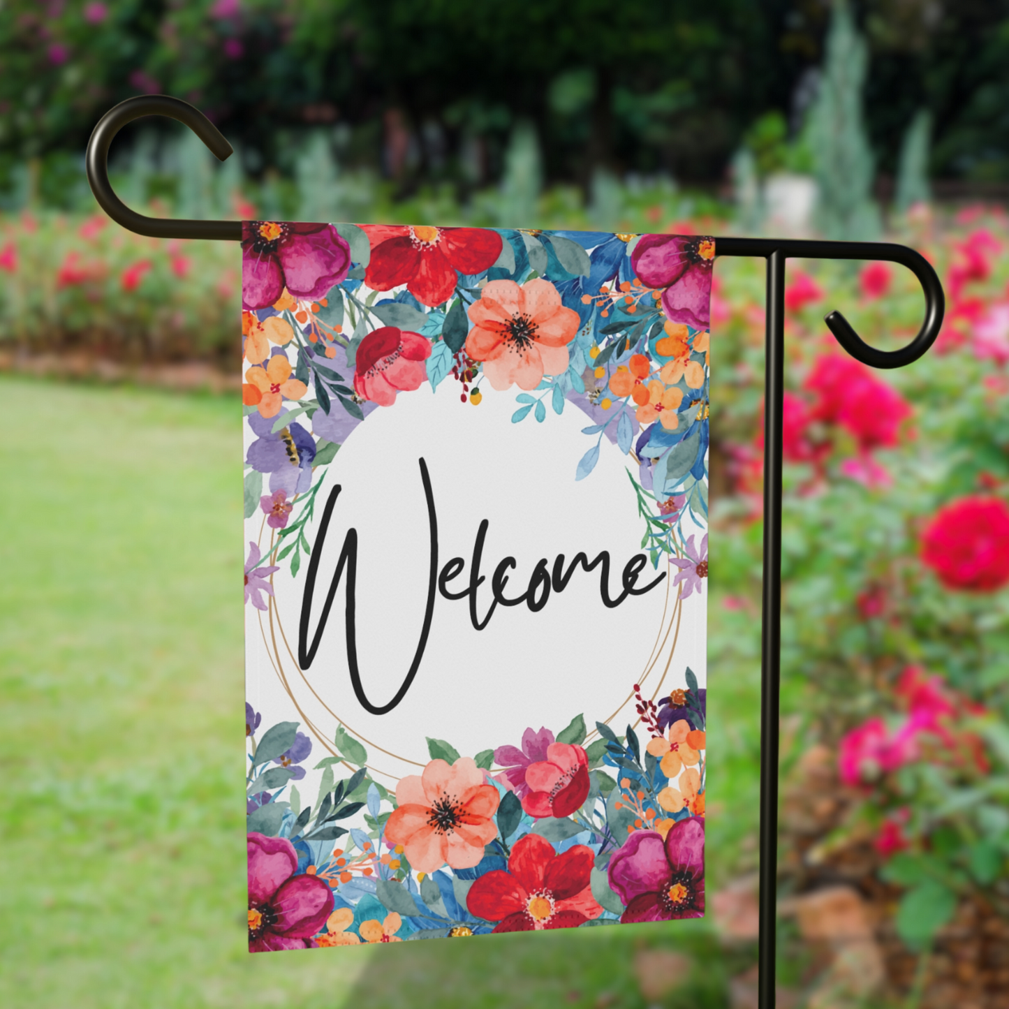 Personalized Wildflower Yard Flag - Stand NOT Included
