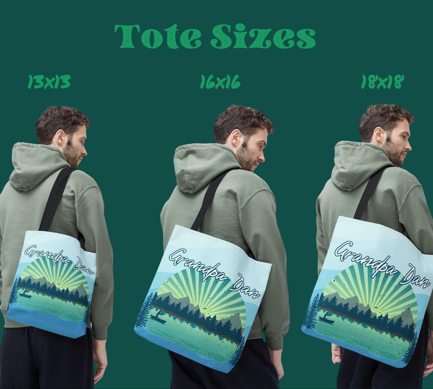 Personalized Sunrise on the Lake Tote