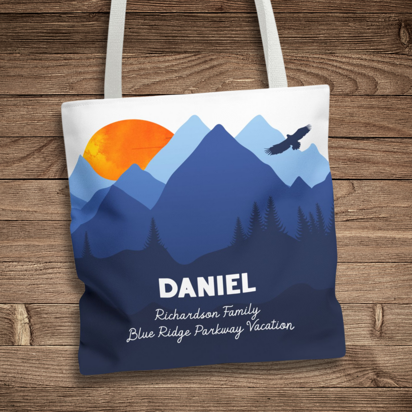 Personalized Mountain Vacation Tote Bag