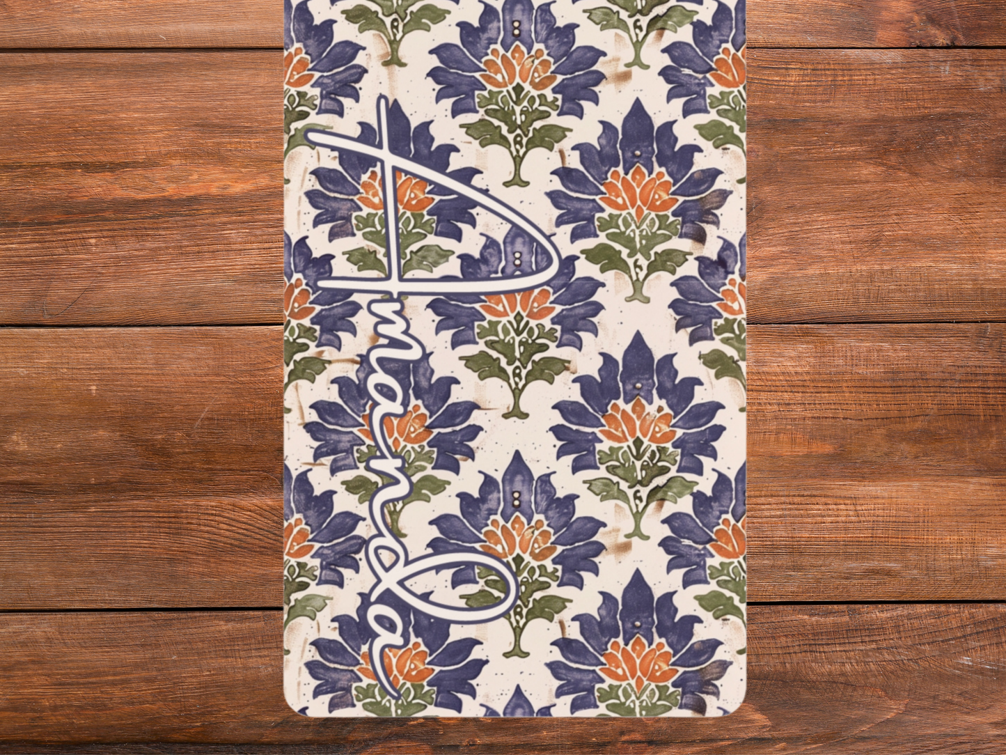 Personalized Indian Block Flower Print Yoga Mat: Custom Pilates Mat
