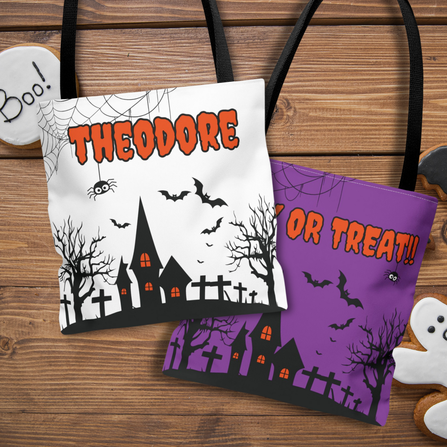 Personalized Spooky Halloween Trick or Treat Bag