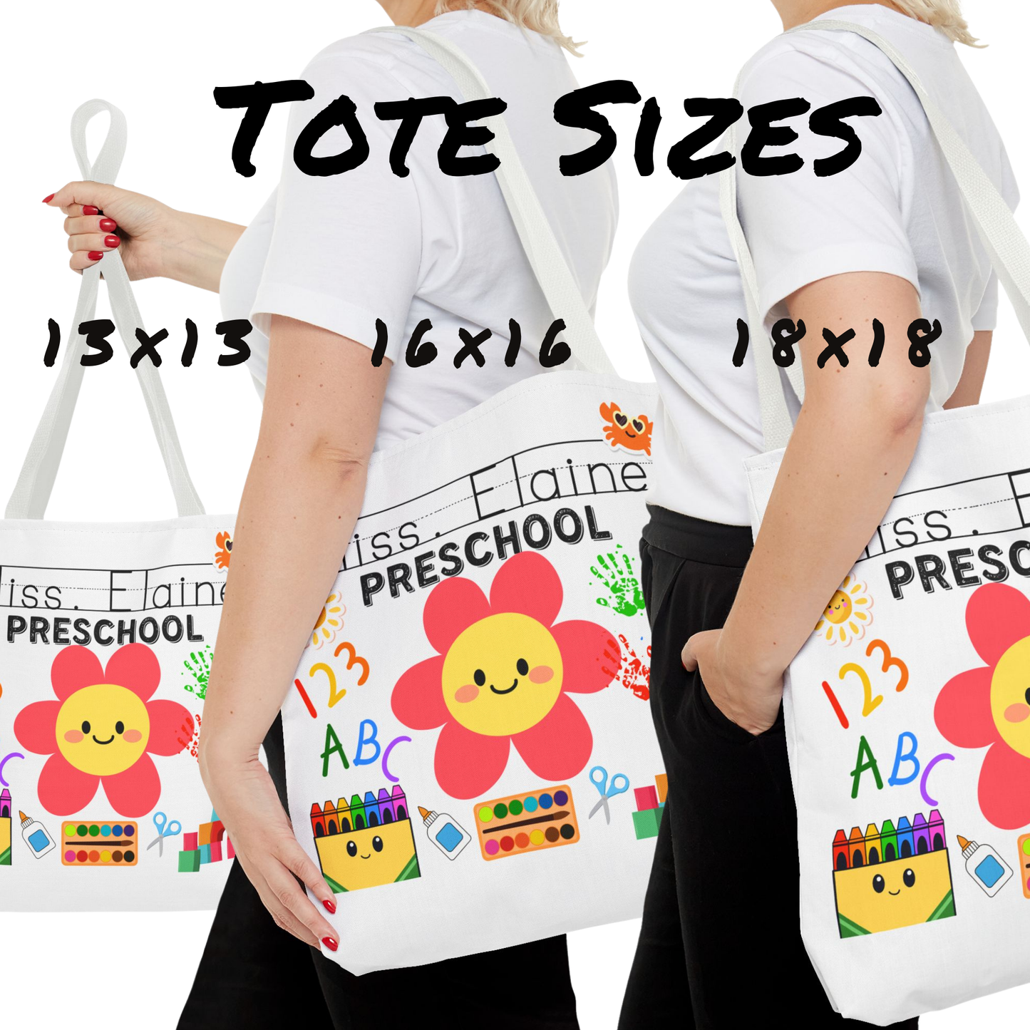 Personalized Preschool Teacher Tote Bag