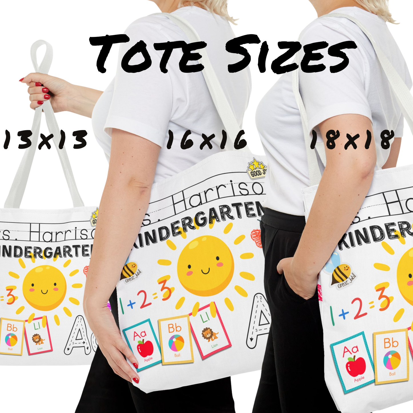 Personalized Kindergarten Teacher Tote Bag