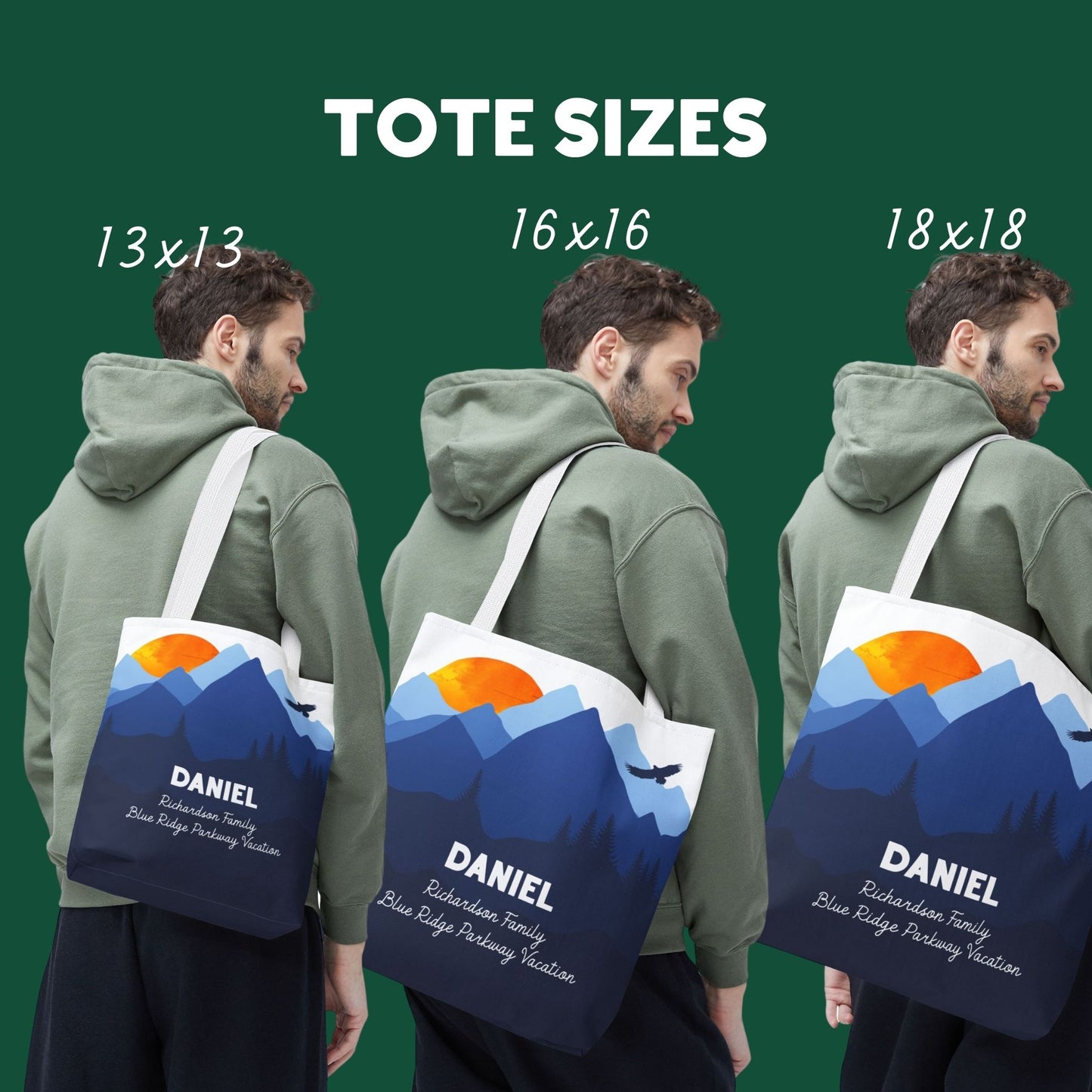 Personalized Mountain Vacation Tote Bag