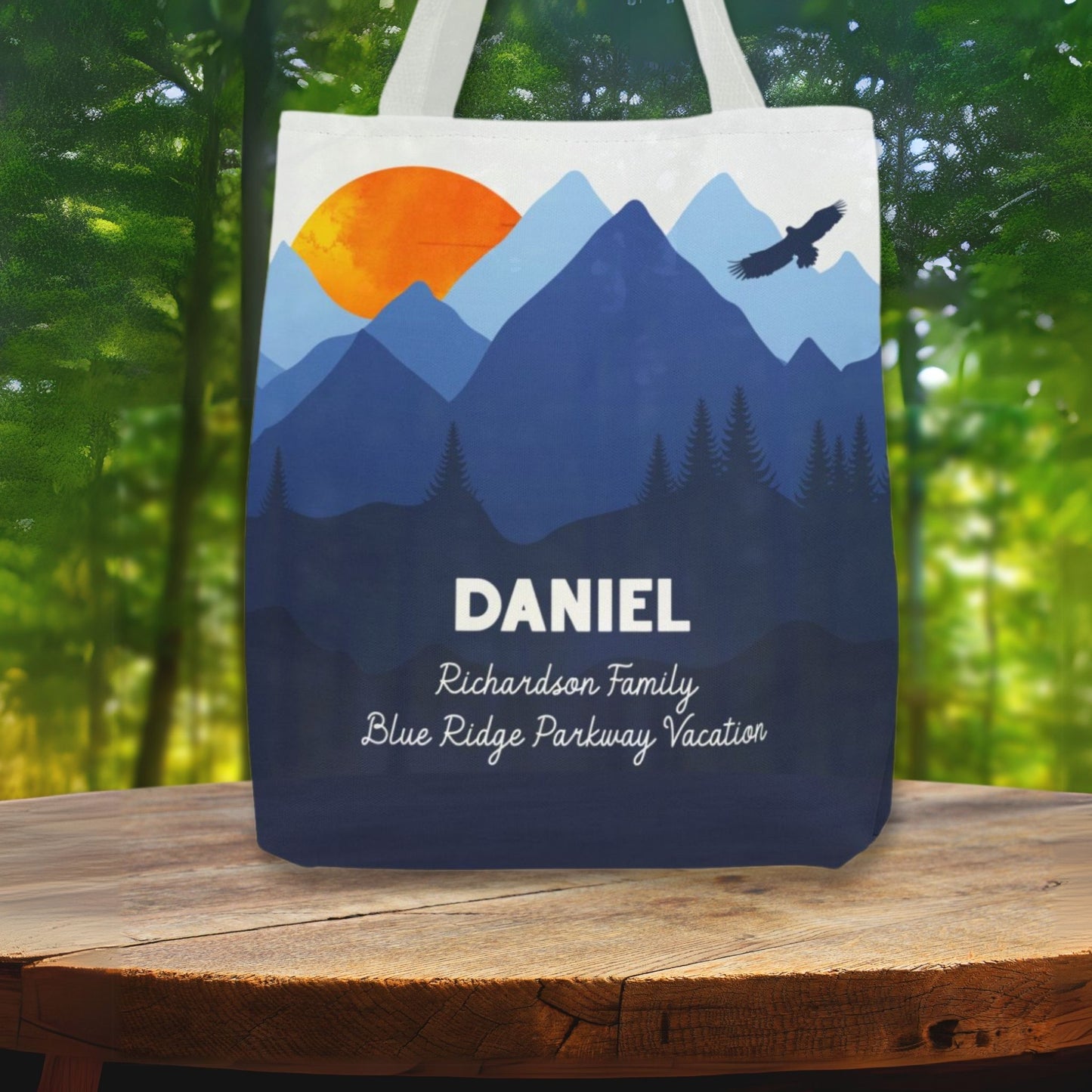 Personalized Mountain Vacation Tote Bag