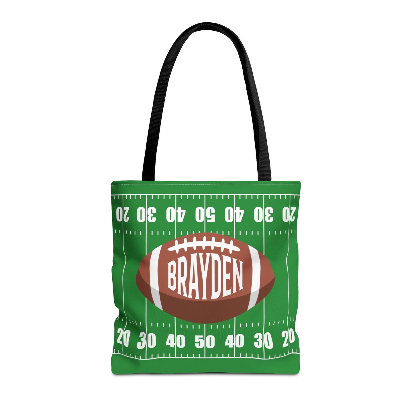 Personalized Football Tote Bag: Custom Name & Team Colors