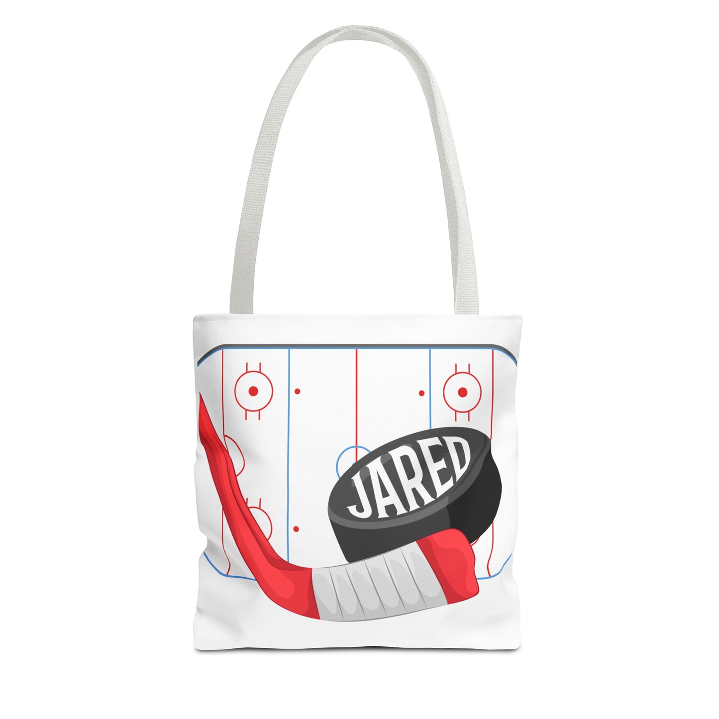 Personalized Hockey Tote Bag: Custom Name & Team Colors