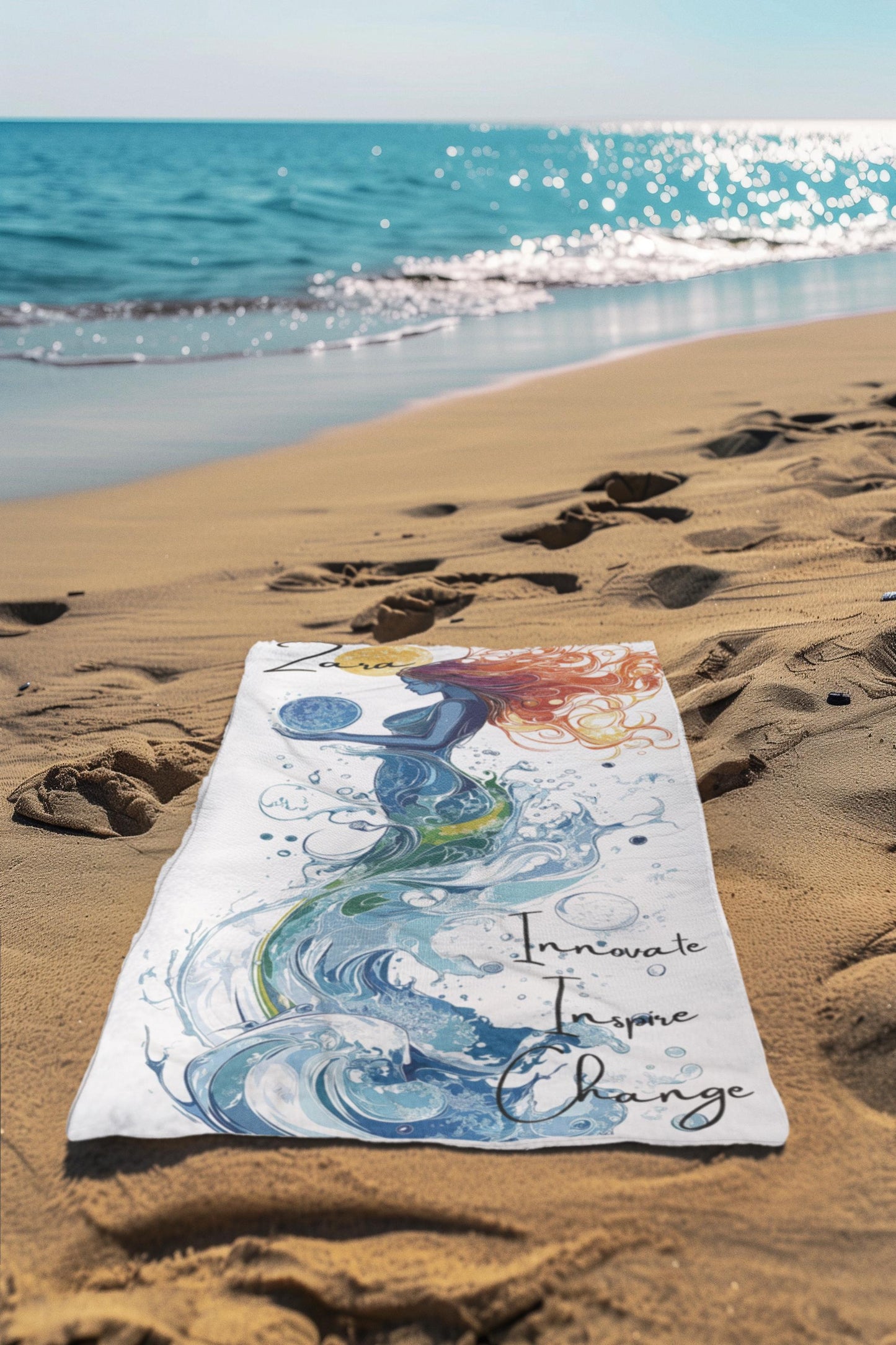 Aquarius Beach Towel: Personalized Astrology Gift