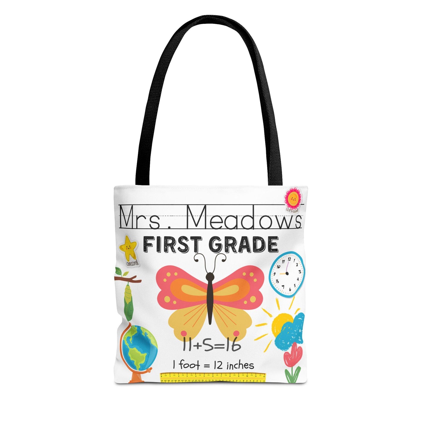 Personalized First Grade Teacher Tote Bag