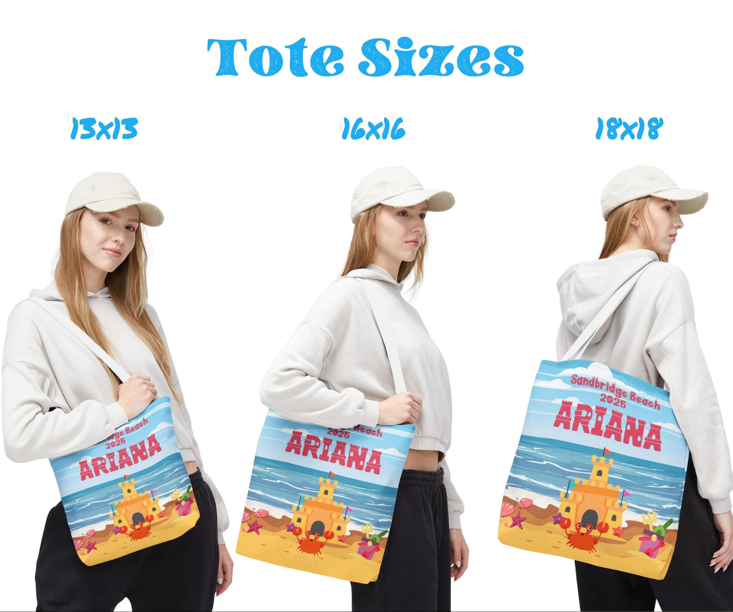 Personalized Kid's Sandcastle Beach Tote