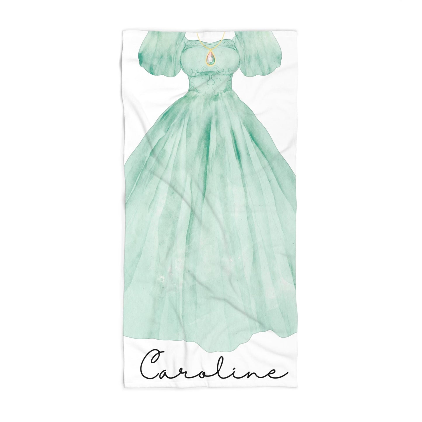 Personalized Princess Beach Towel: Custom Dress Design