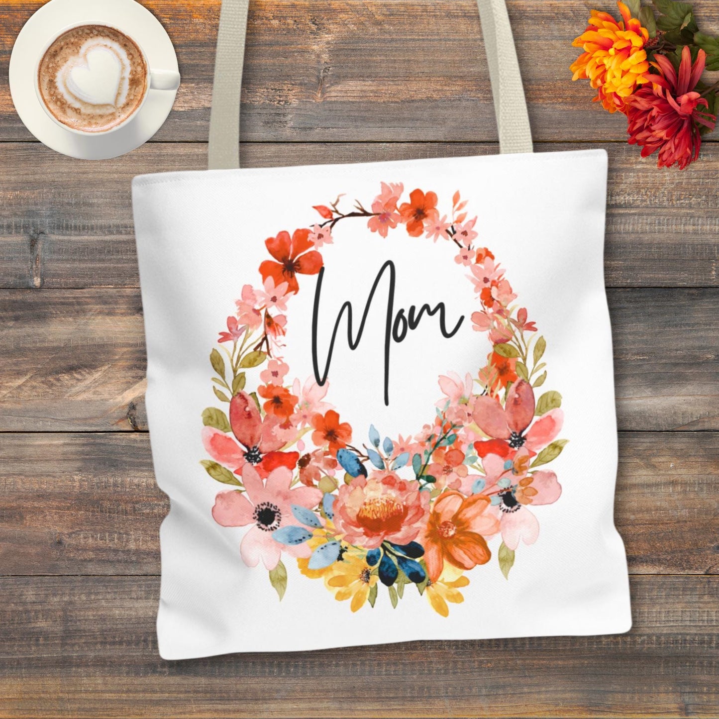 Personalized Hello Fall Wreath Tote Bag