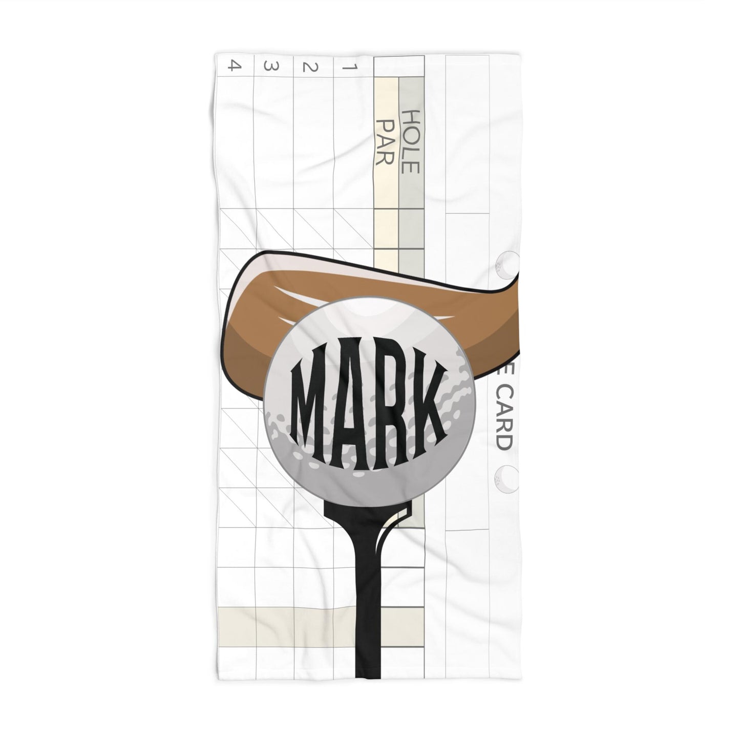 Personalized Golf Towel: Custom Name Beach & Pool Towel