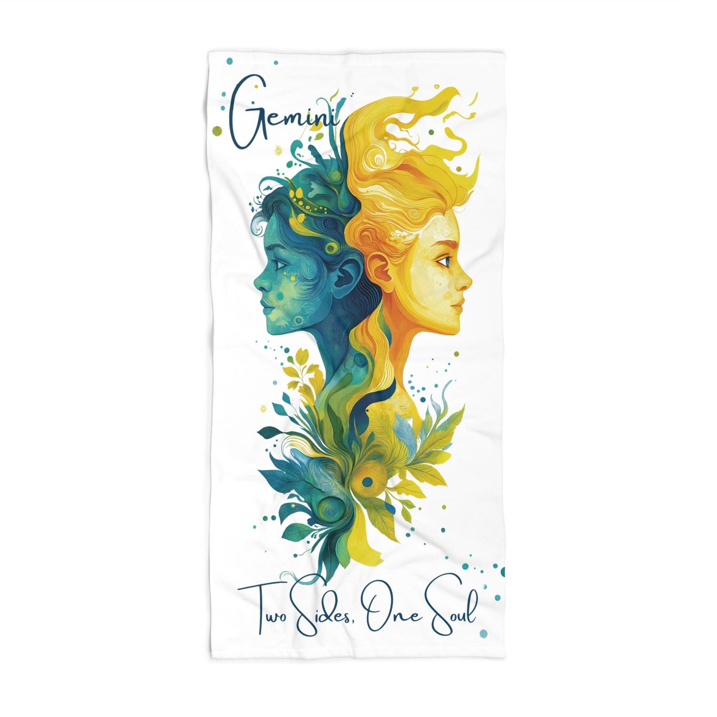Custom Twins Beach Towel: Gemini Gift