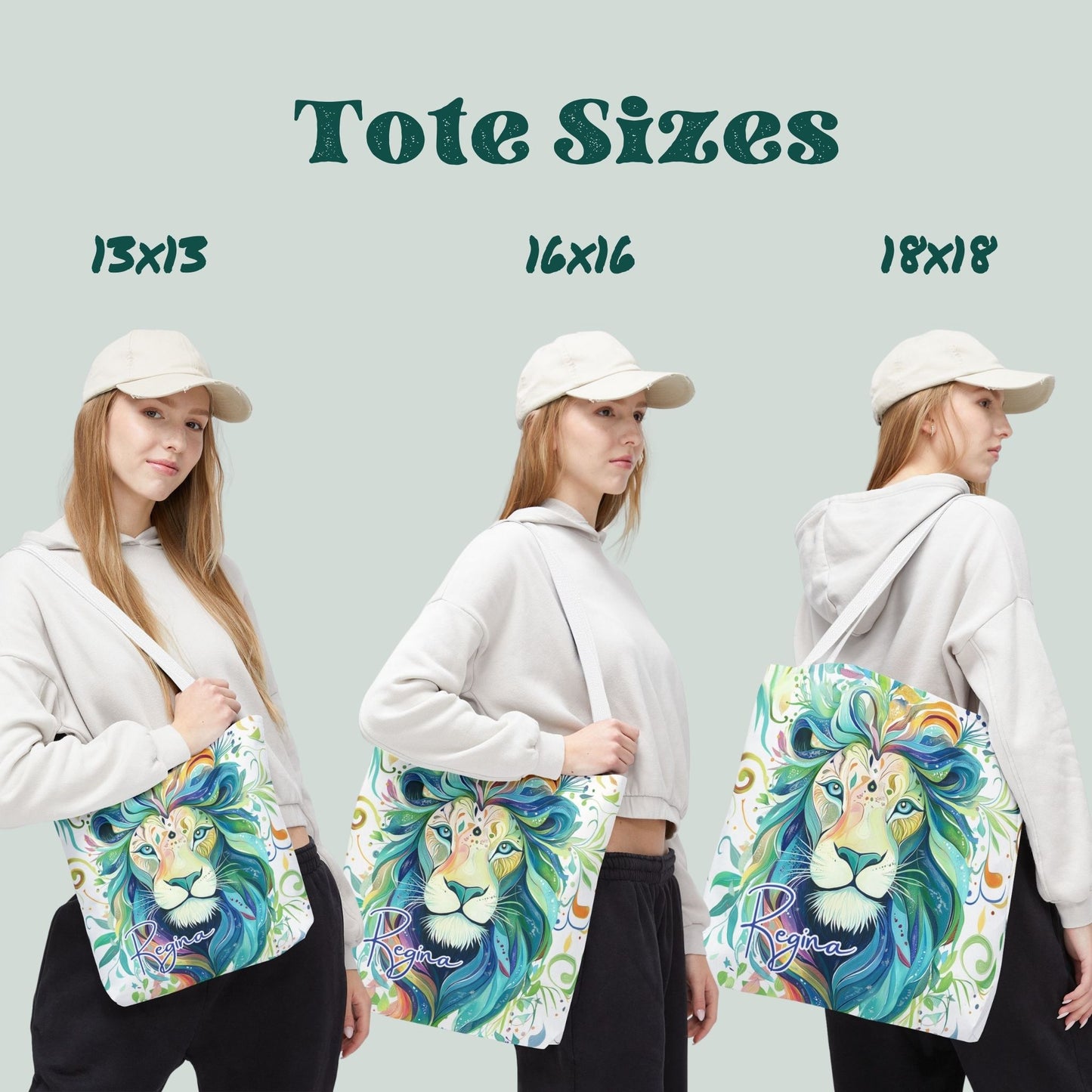 Personalized Leo Lion Tote with Name