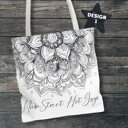 Custom Mandala Tote Bag: Personalized Zen Doodle Design with Name - 4 Designs