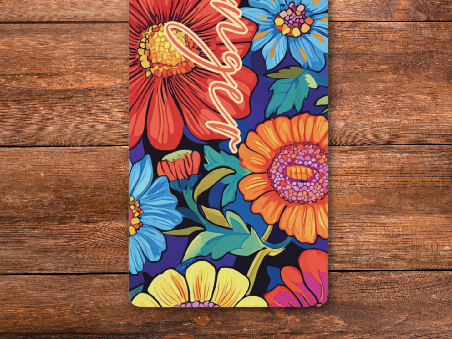 Personalized Bold Flowers Yoga Mat: Custom Pilates Mat
