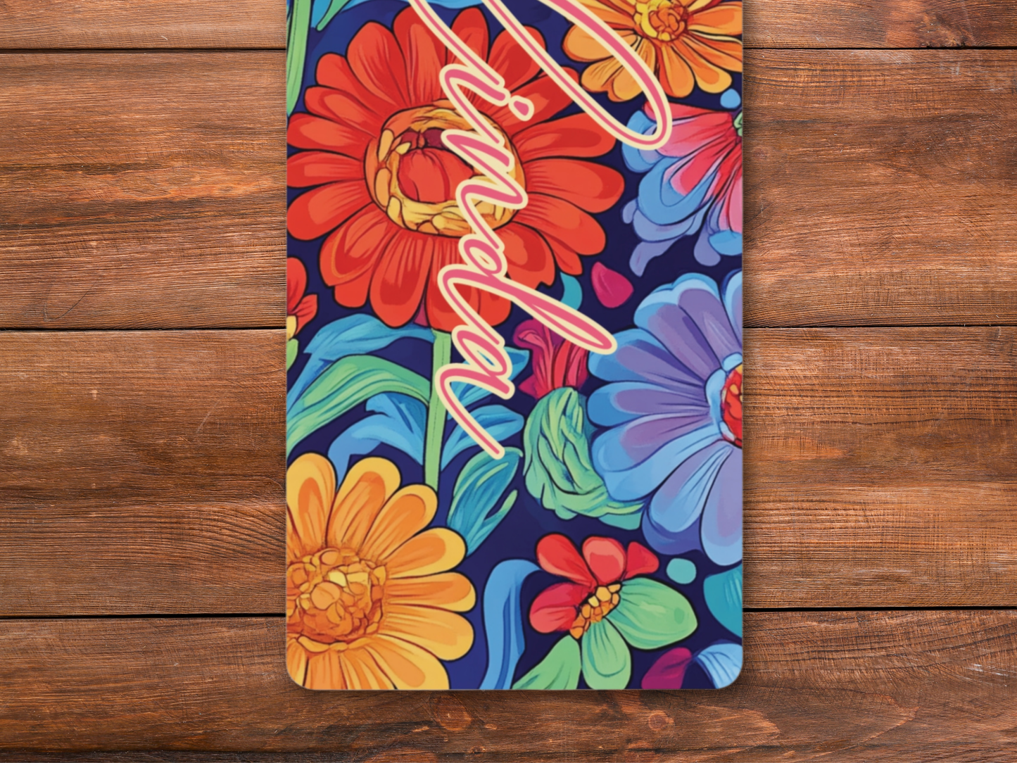 Personalized Bold Flowers Yoga Mat: Custom Pilates Mat