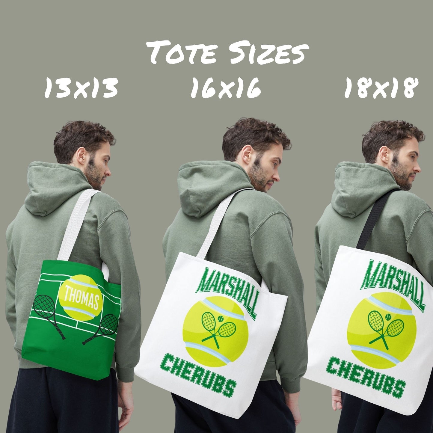 Personalized Tennis Tote Bag: Custom Name & Team Colors