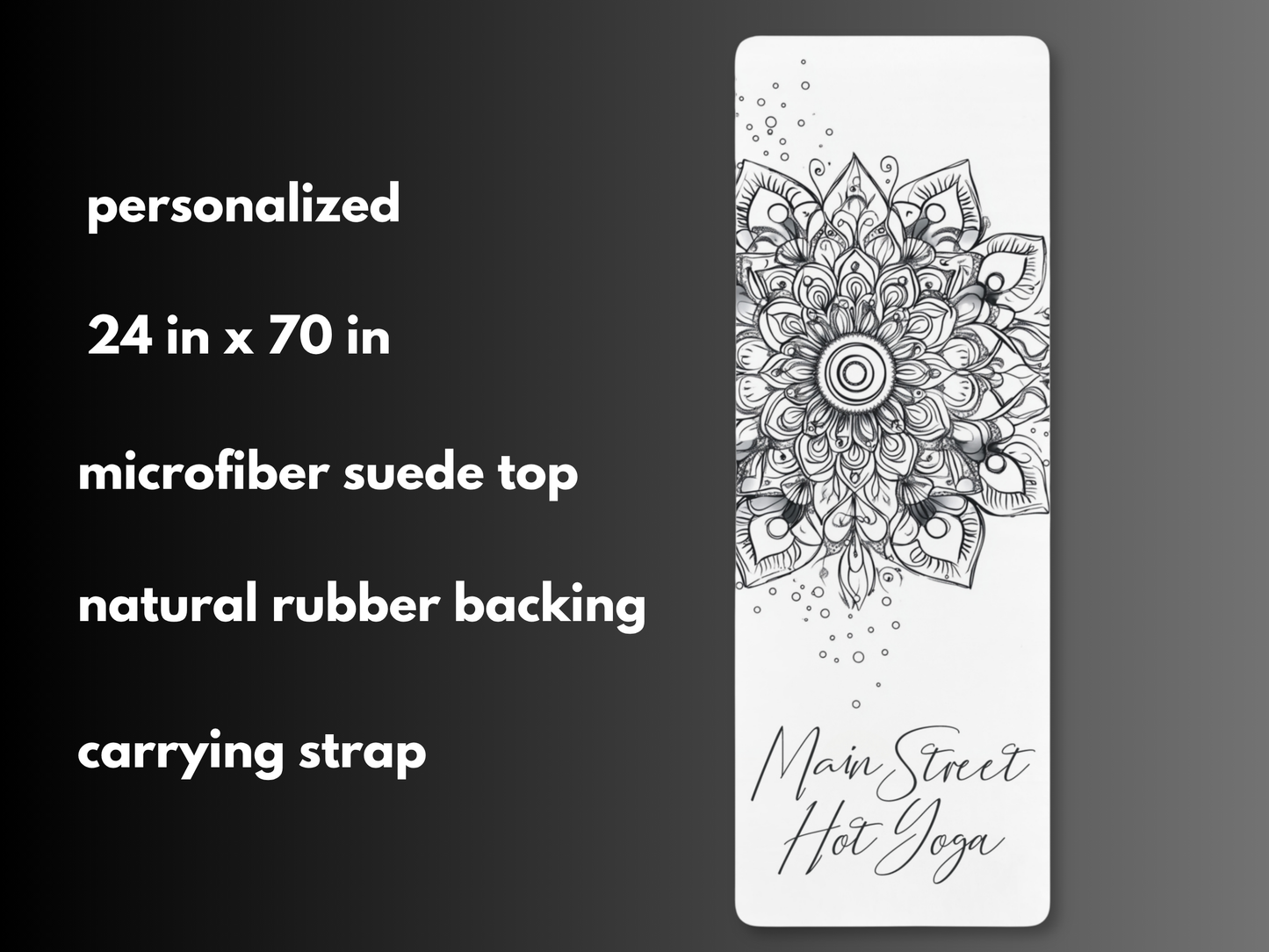 Personalized Doodle Mandala Yoga Mat: Custom Pilates Mat