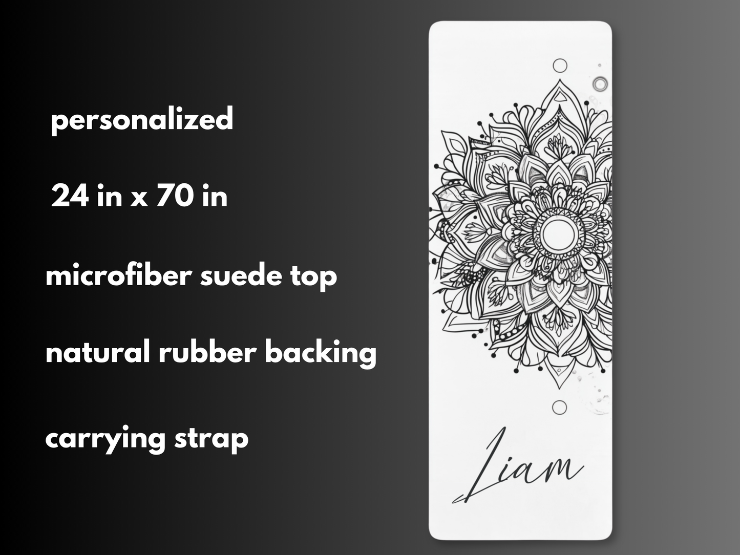 Personalized Doodle Mandala Yoga Mat: Custom Pilates Mat