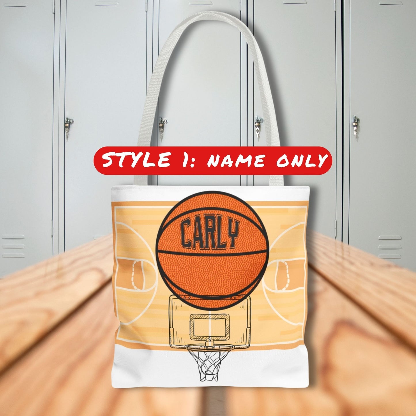 Personalized Basketball Tote Bag: Custom Name & Team Colors
