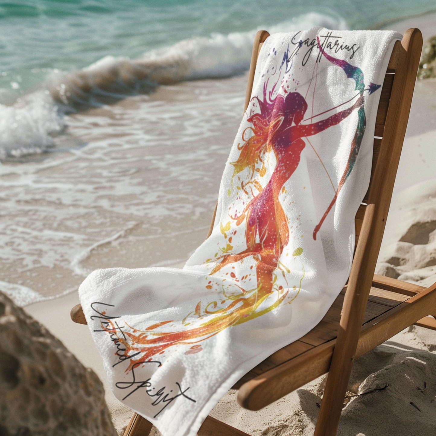 Sagittarius Beach Towel: Personalized Zodiac Astrology Gift