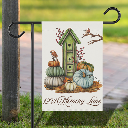 Personalized Birdhouse Yard Flag - Stand NOT Included