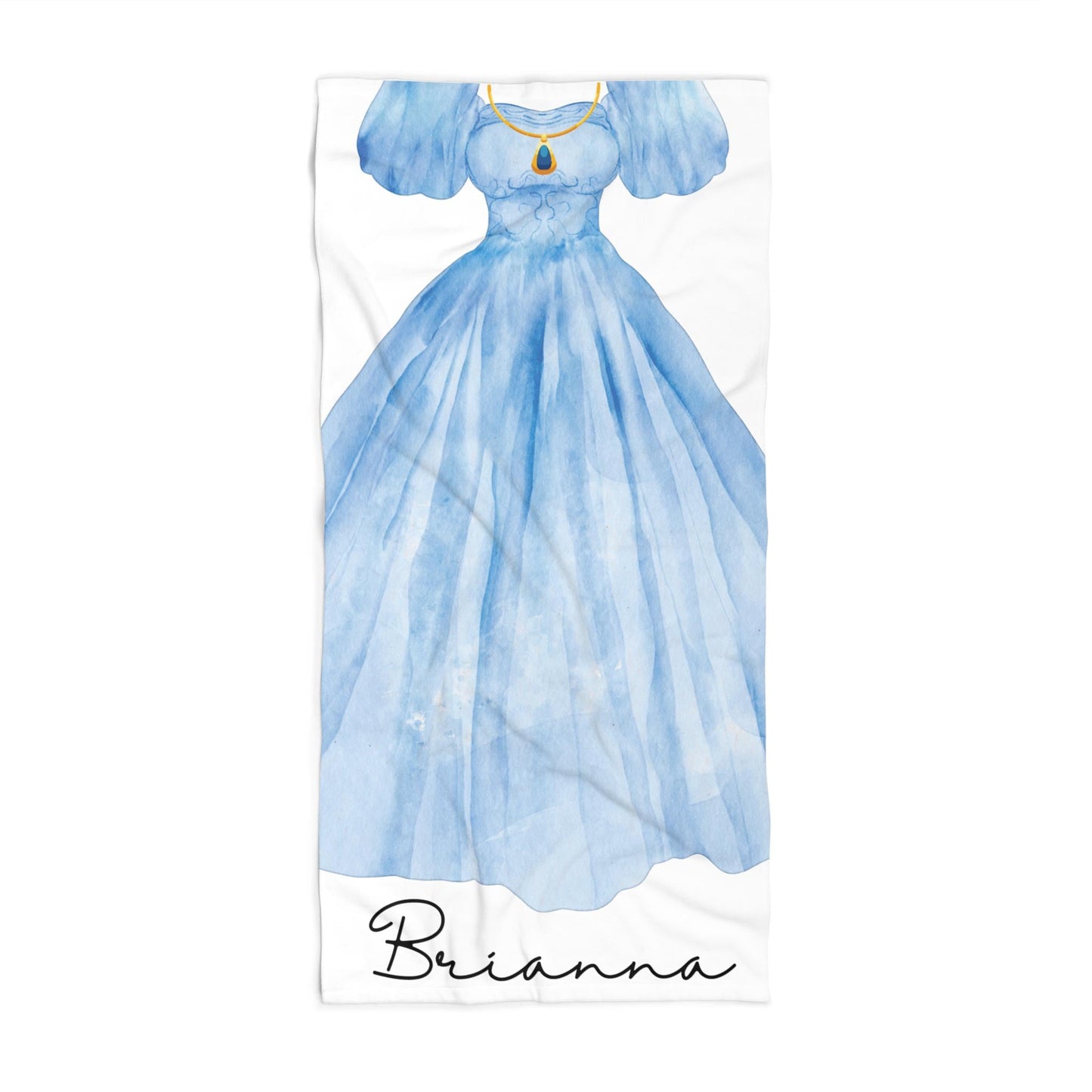 Personalized Princess Beach Towel: Custom Dress Design