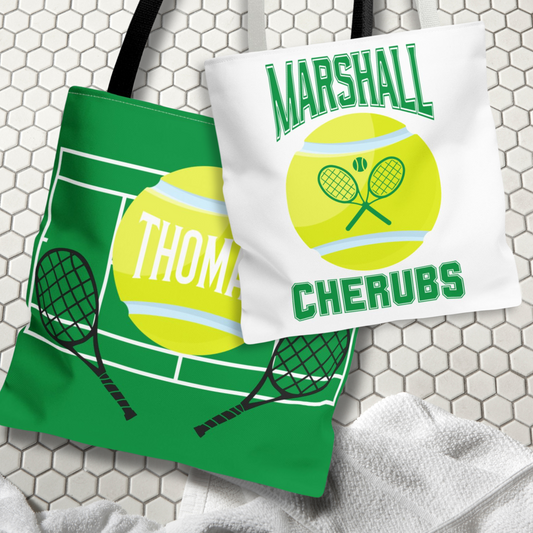 Personalized Tennis Tote Bag: Custom Name & Team Colors