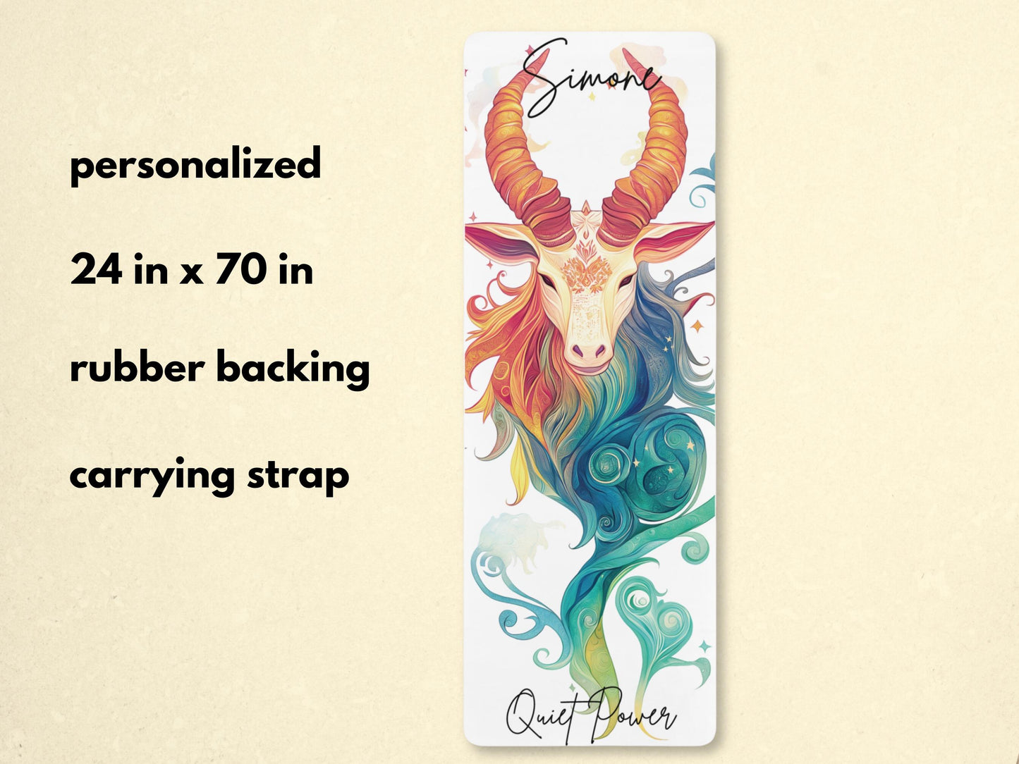 Personalized Capricorn Yoga Mat: Zodiac Pilates Mat