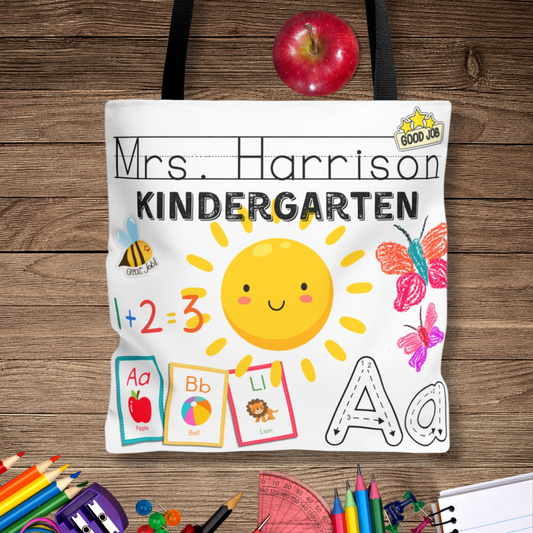 Personalized Kindergarten Teacher Tote Bag