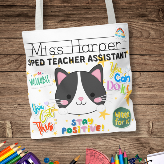 Personalized Special Education Teacher Tote Bag